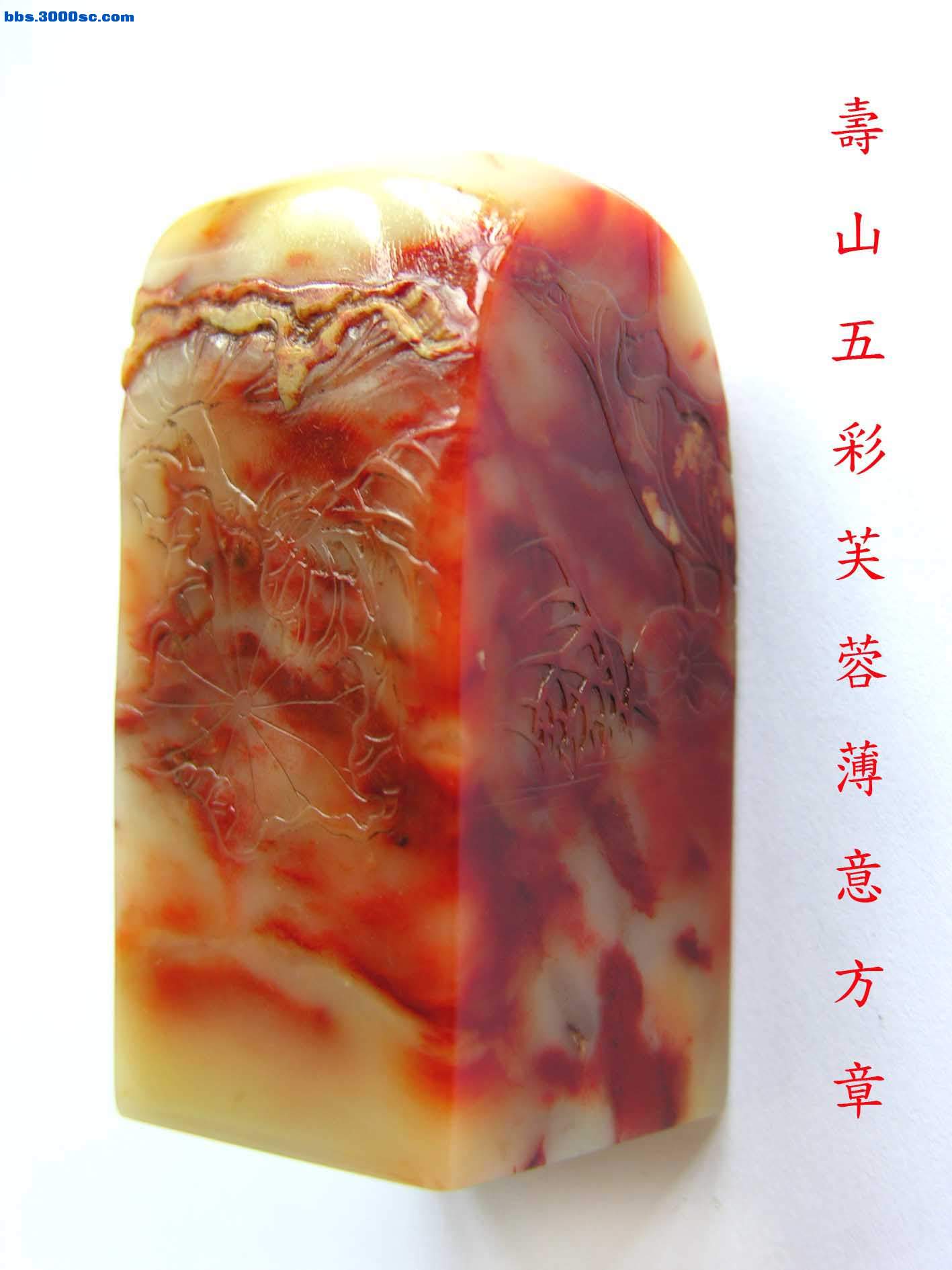 壽山五彩芙蓉薄意方章-01.jpg